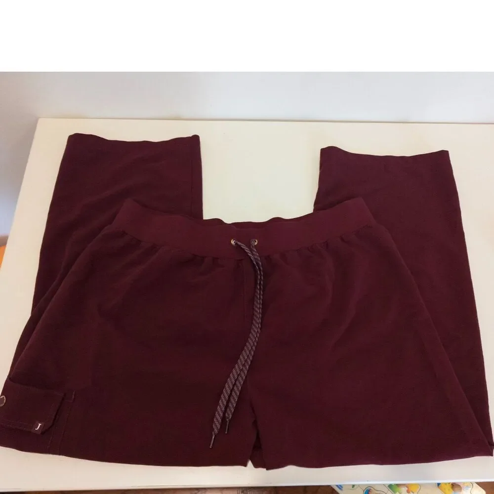 Jaanuu women's burgundy‎ scrub pants size 1XL